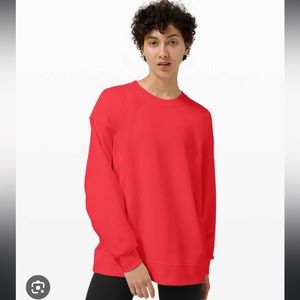 Lululemon Perfectly Oversized Crew - Carnation Red - Size 0-2